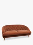 John Lewis + Swoon Radley Large 3 Seater Sofa, Dark Leg, Rust Velvet