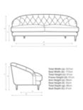 John Lewis + Swoon Radley Large 3 Seater Sofa, Dark Leg, Rust Velvet