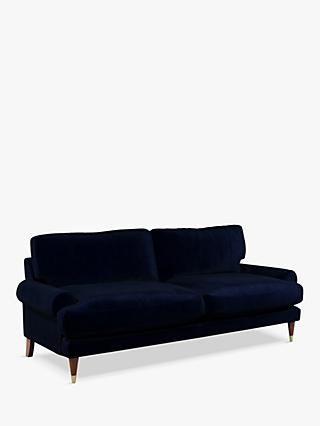 Roche Range, John Lewis + Swoon Roche Large 3 Seater Sofa, Dark Leg, Caspian Velvet