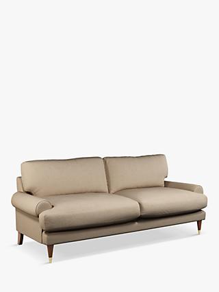Roche Range, John Lewis + Swoon Roche Large 3 Seater Sofa, Dark Leg, Stone Weave