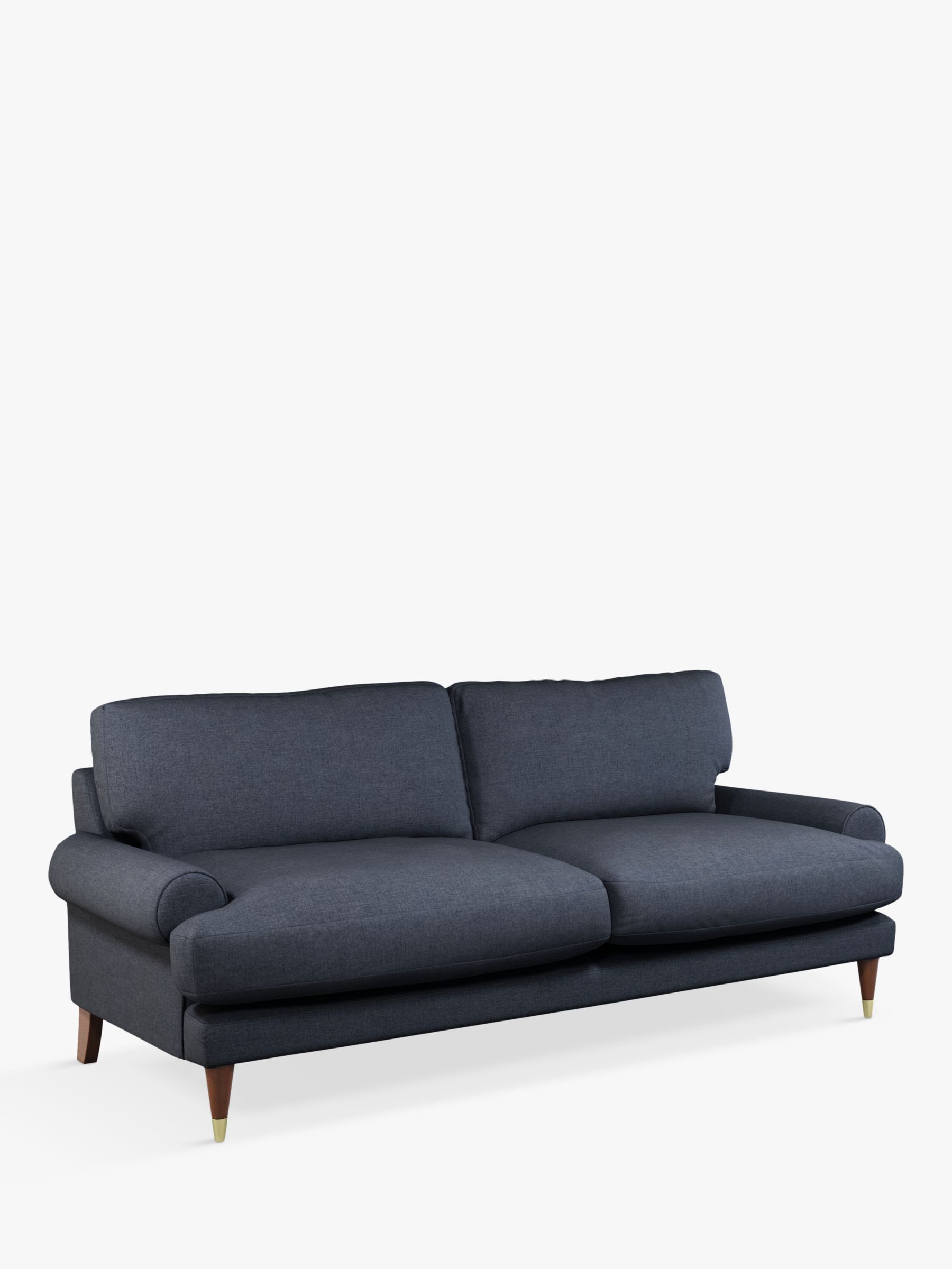 Roche Range, John Lewis + Swoon Roche Large 3 Seater Sofa, Dark Leg, Denim Weave