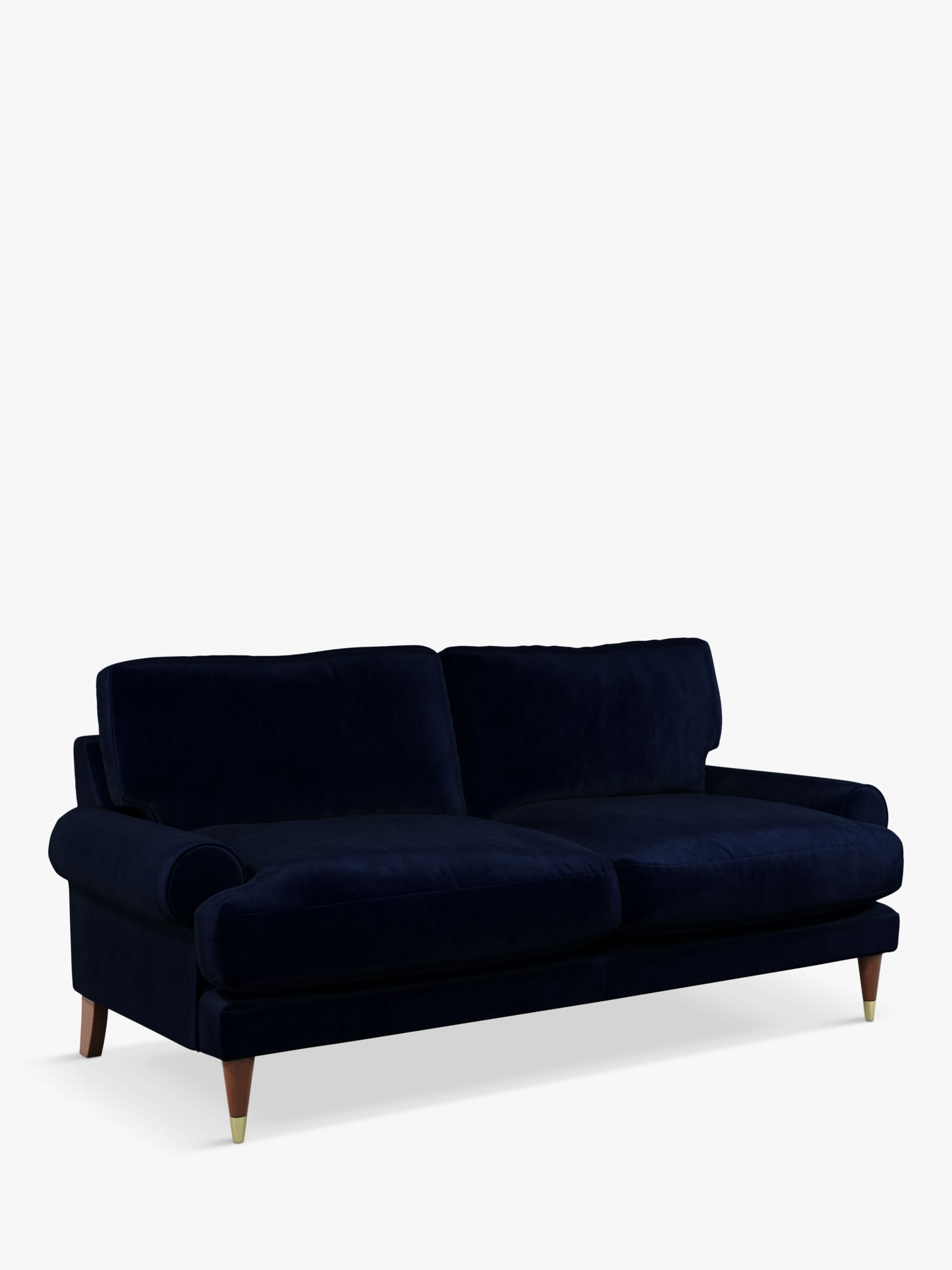Roche Range, John Lewis + Swoon Roche Medium 2 Seater Sofa, Dark Leg, Caspian Velvet