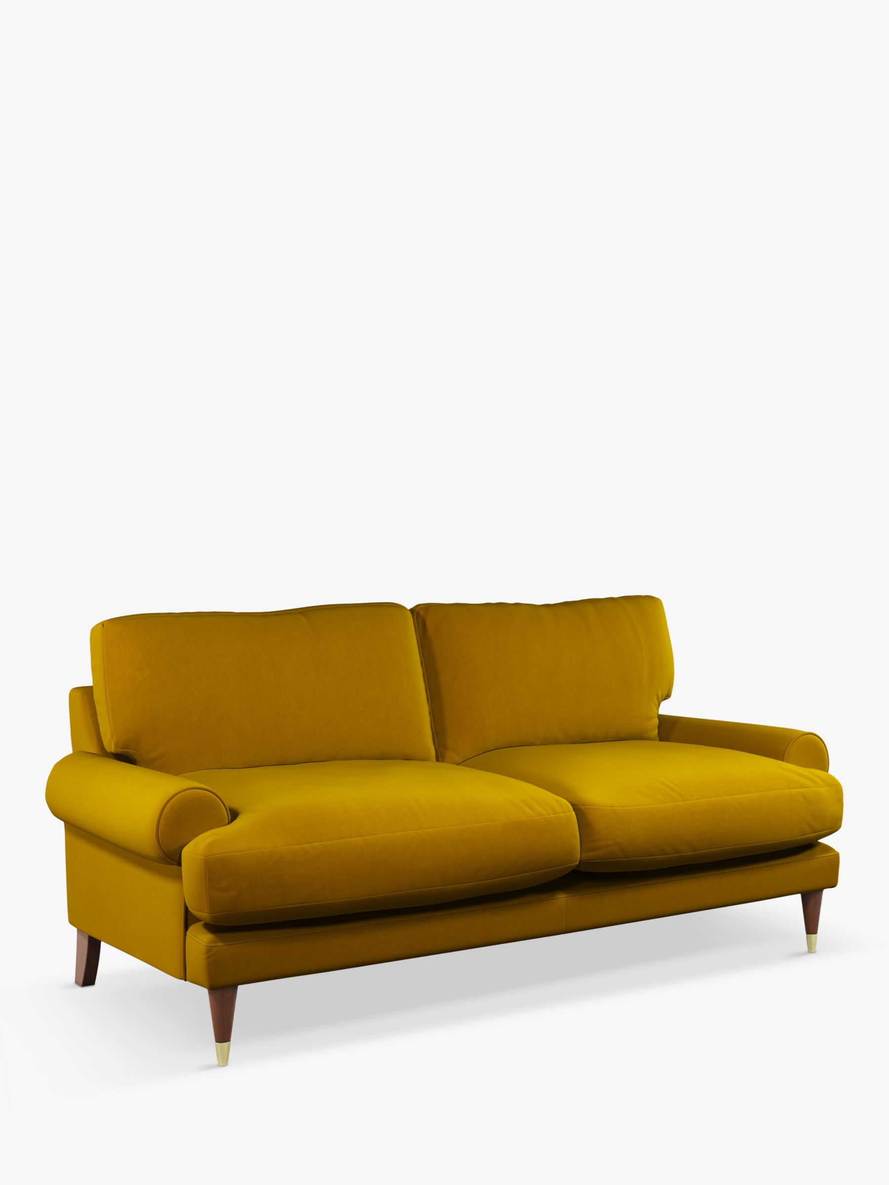 Roche Range, John Lewis + Swoon Roche Medium 2 Seater Sofa, Dark Leg, Turmeric Velvet