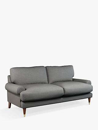 Roche Range, John Lewis + Swoon Roche Medium 2 Seater Sofa, Dark Leg, Nickel Weave