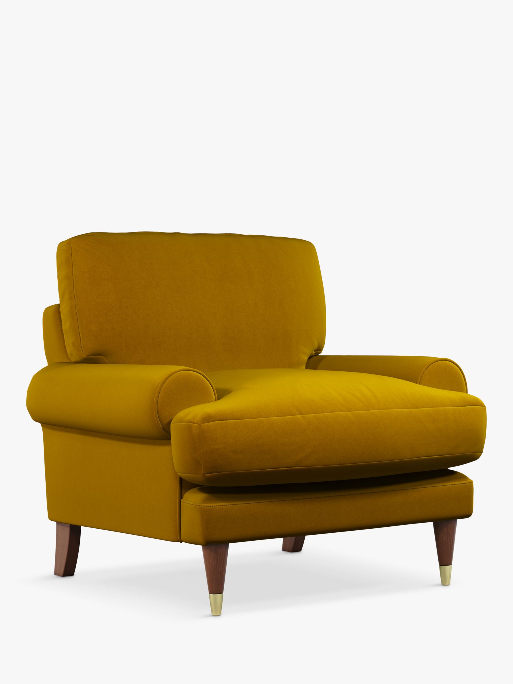 Roche Range, John Lewis + Swoon Roche Armchair, Dark Leg, Turmeric Velvet