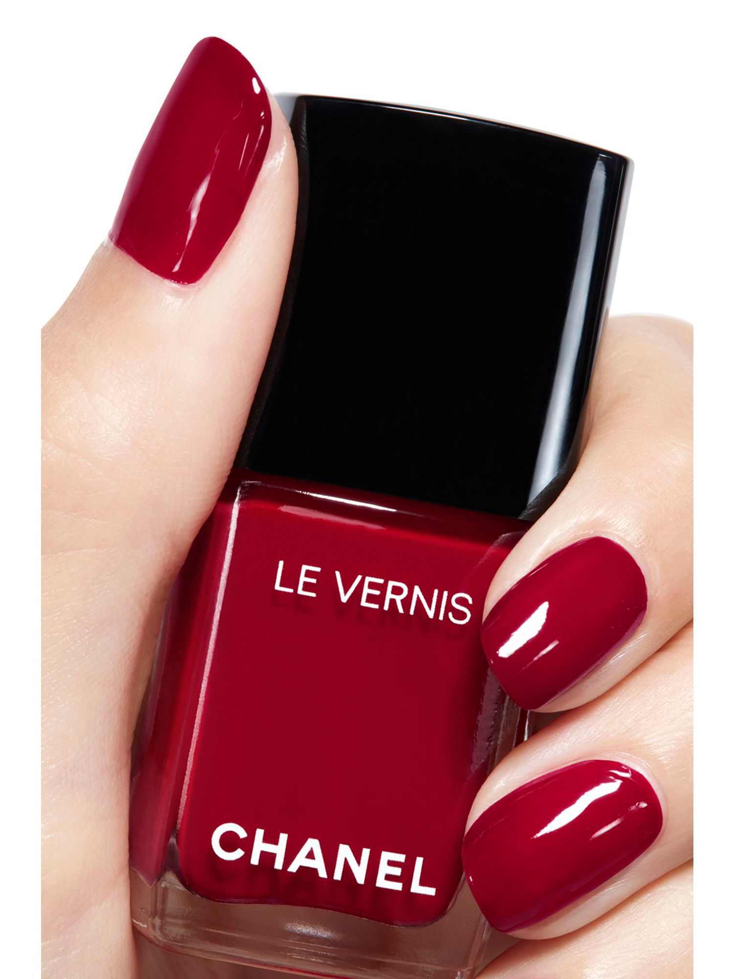 CHANEL Le Vernis Nail Colour, 155 Rouge Noir at John Lewis & Partners