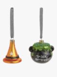John Lewis Halloween Cauldron/Witches Hat Baubles, Pack of 2