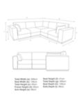 John Lewis + Swoon Rubik Grand 5 Seater Corner Sofa, Dark Leg, Rust Velvet