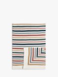 John Lewis Stripe Cotton Knitted Throw, 150 x 100cm