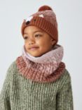 John Lewis Kids' Ombre Knitted Snood, Orange/Multi