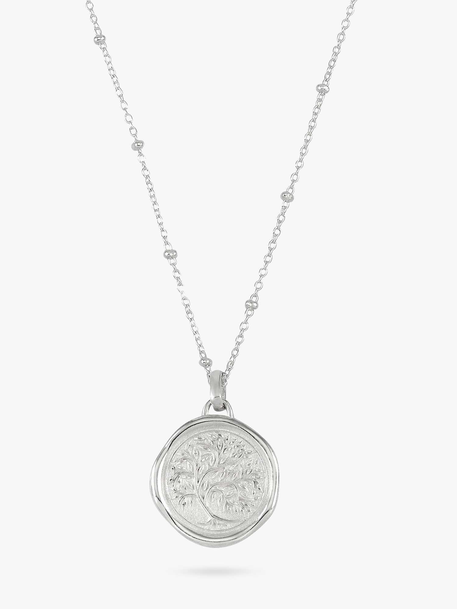 Buy Dower & Hall Tree Of Life Pendant Necklace, Silver Online at johnlewis.com