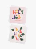 John Lewis Rainbow Time Capsule Holly Jolly Large Charity Christmas Cards, Box of 8