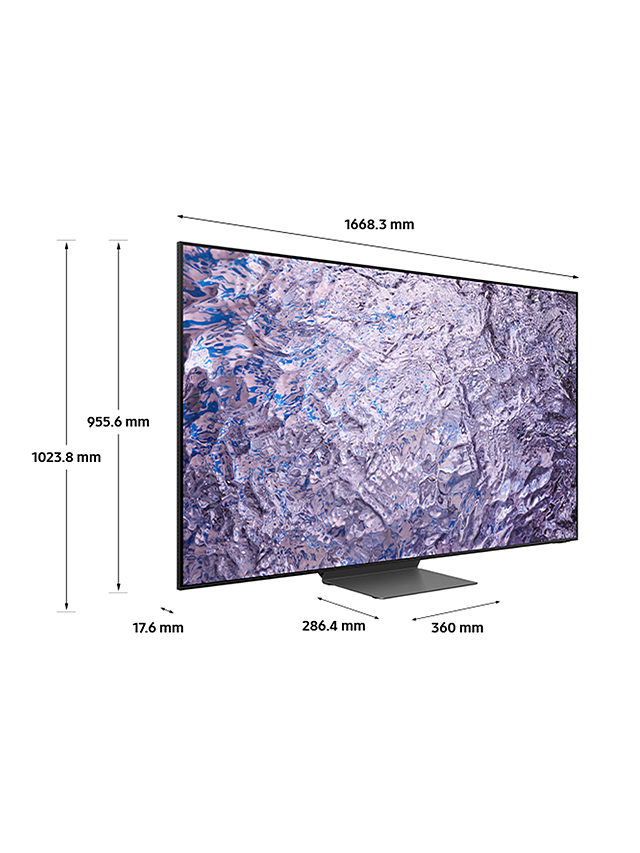 Samsung QE75QN800C (2023) Neo QLED HDR 8K Ultra HD Smart TV, 75 inch with TVPlus & Dolby Atmos, Titan Black