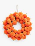 John Lewis Velour Pumpkin Wreath, Dia.50cm
