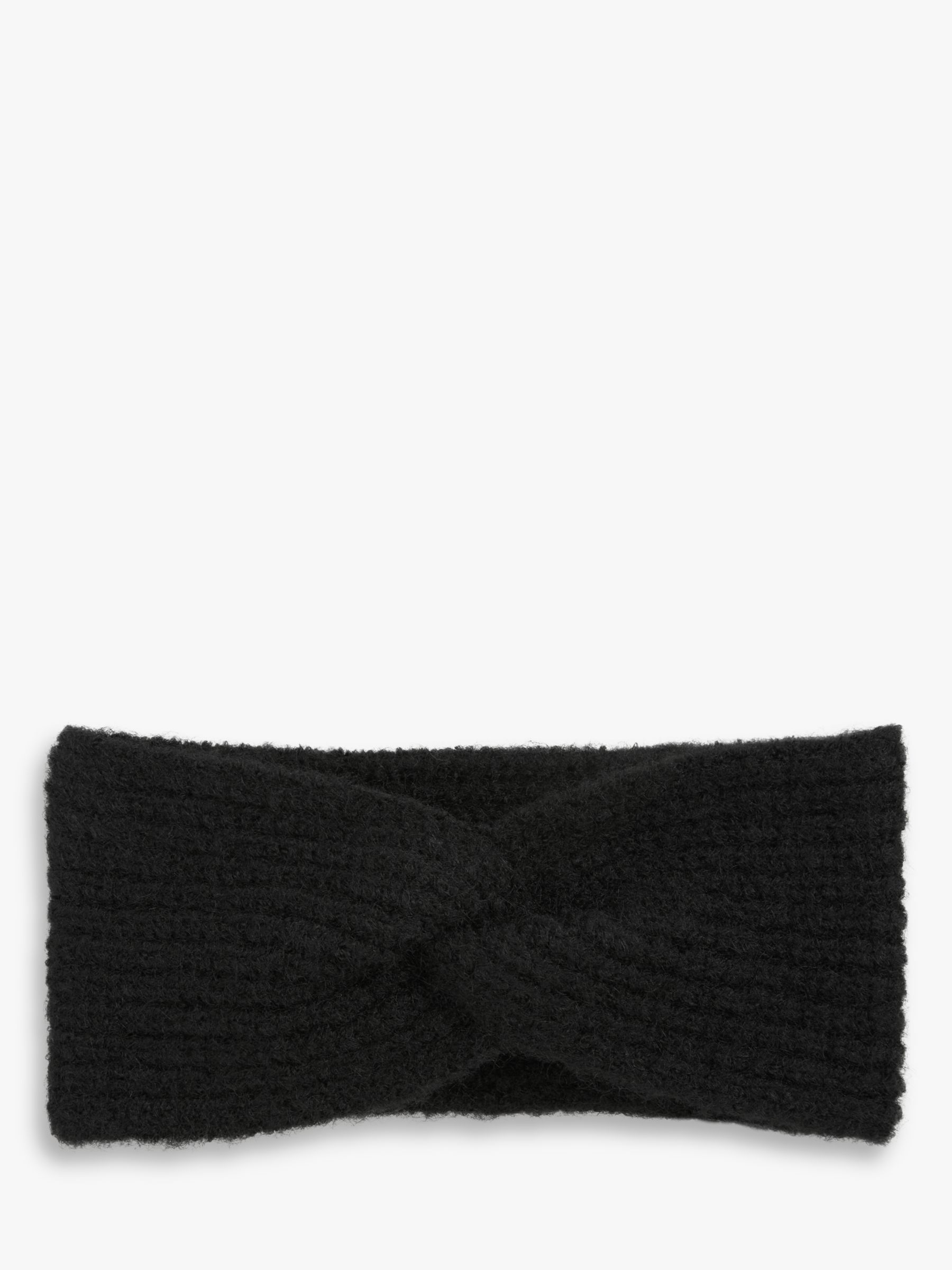 John Lewis ANYDAY Knitted Headband, Black at John Lewis & Partners