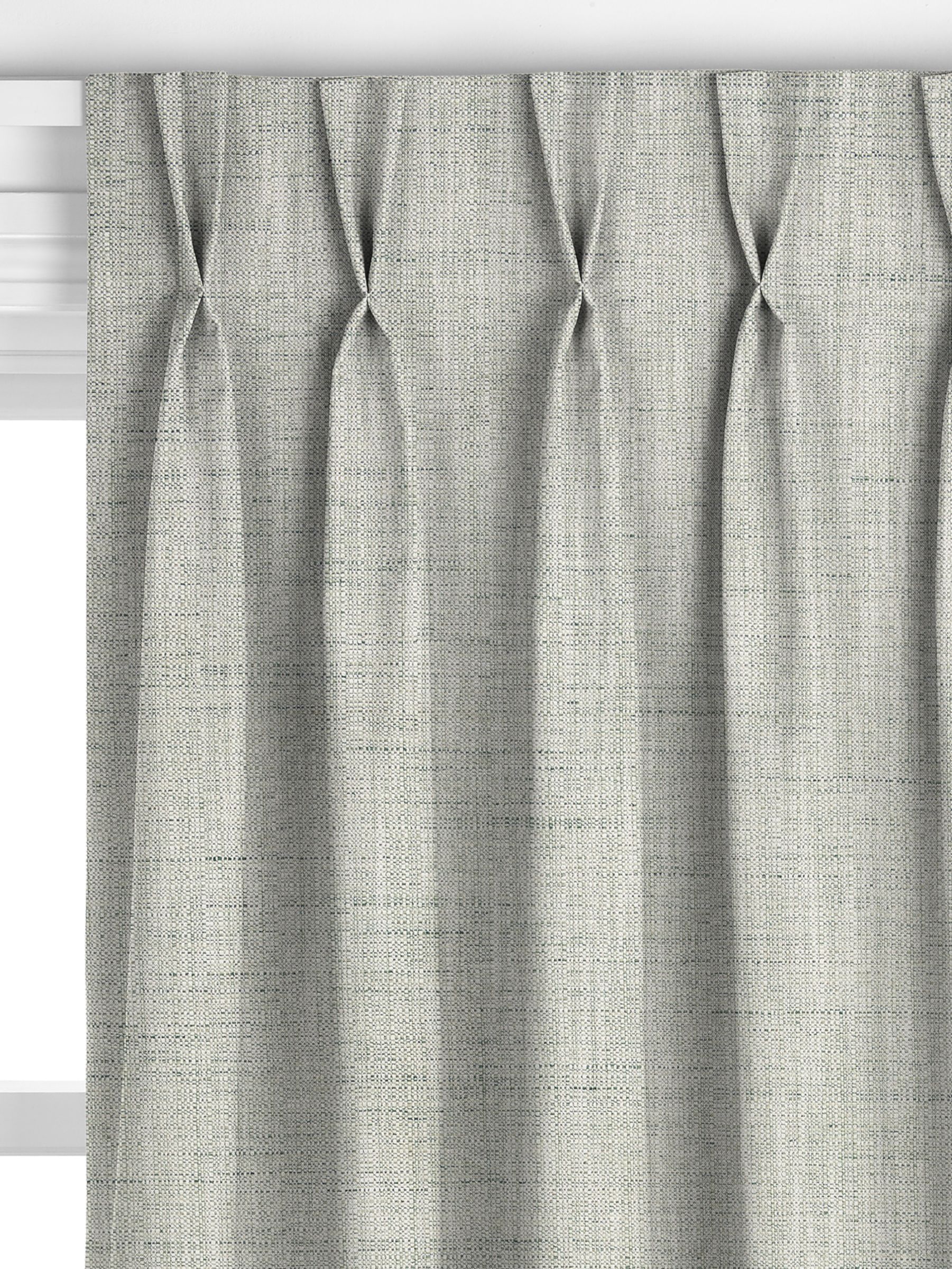 John Lewis Tonal Weave Made to Measure Curtains, Myrtle Green/Avocado