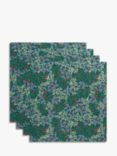 John Lewis Winter Foliage Cotton Napkin, Set of 4, Dark Green/Multi