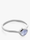 Monica Vinader Small Siren Blue Lace Agate Stacking Ring, Silver