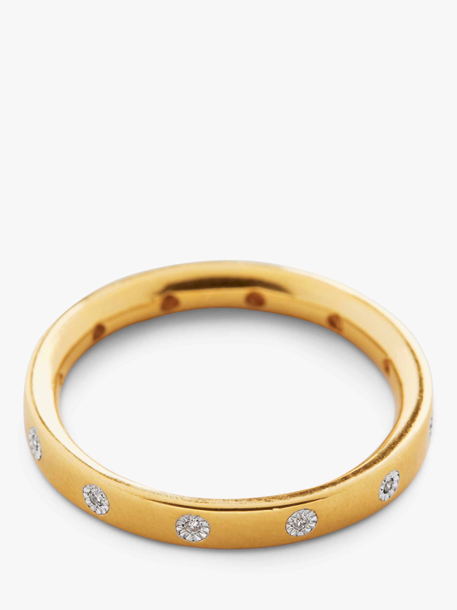 Monica Vinader Fiji Diamond Ring, Gold