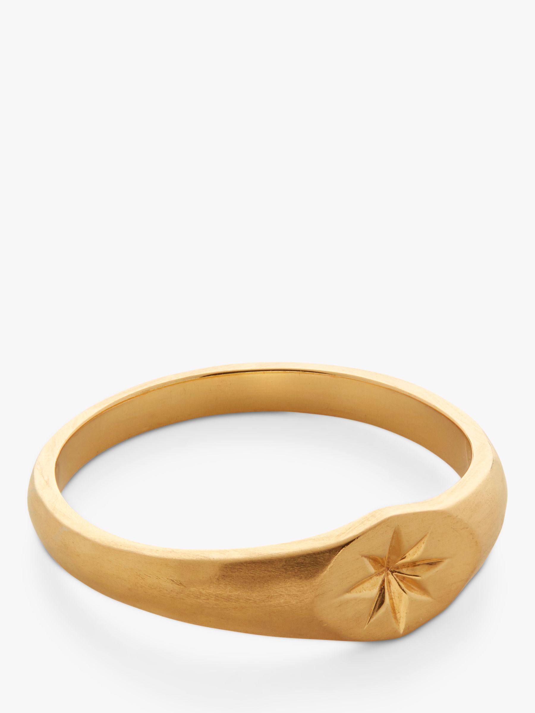 Monica Vinader Guiding Star Signet Ring, Gold