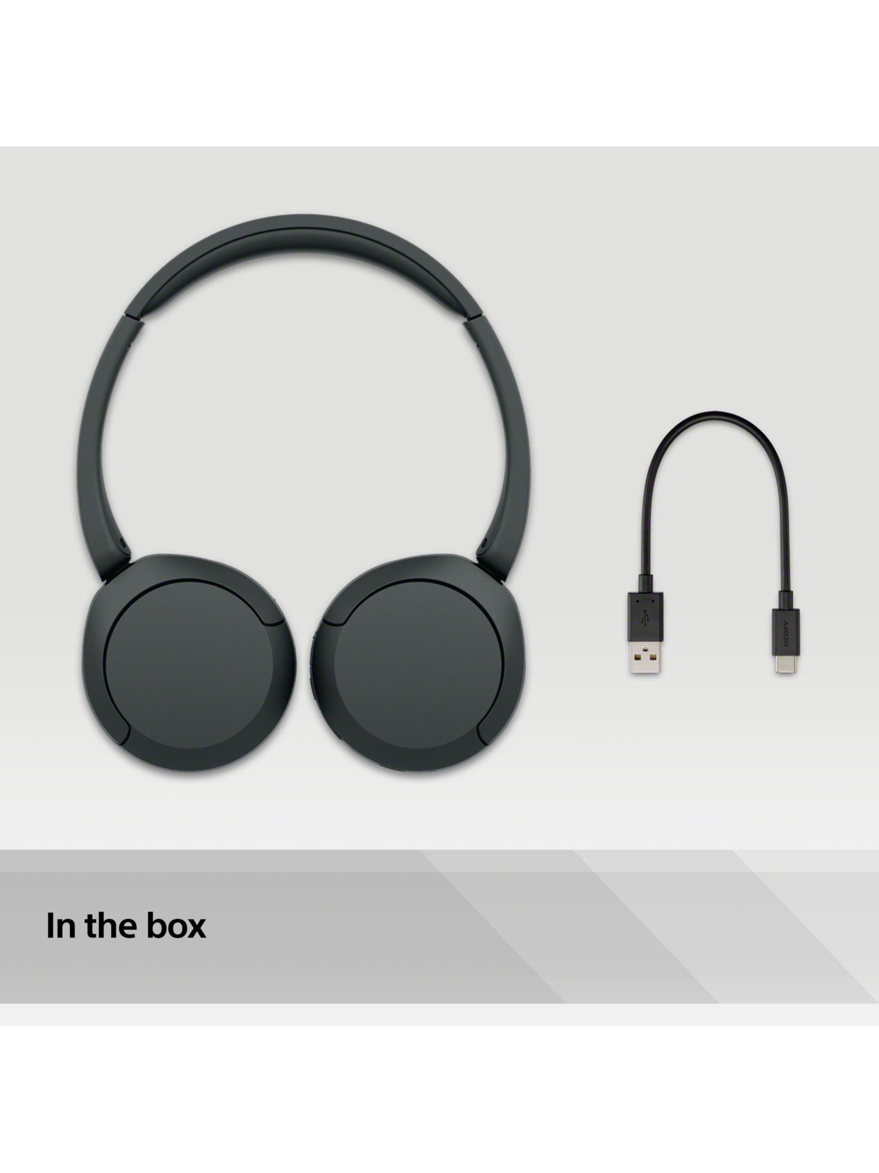 Sony WH-CH520 Wireless Bluetooth Headphones On-Ear Headset + Microphone  Black
