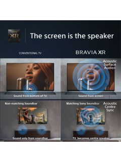 Sony Bravia XR XR65A80L (2023) OLED HDR 4K Ultra HD Smart Google TV, 65 inch with Youview/Freesat HD, Dolby Atmos & Acoustic Surface Audio+, Black