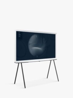 Samsung The Serif (2023) QLED HDR 4K Ultra HD Smart TV, 55 inch with TVPlus & Bouroullec Brothers Design, Cloud White