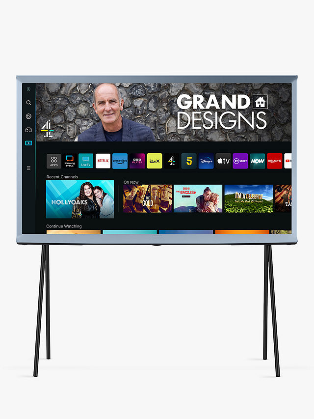 Samsung The Serif (2023) QLED HDR 4K Ultra HD Smart TV, 50 inch with TVPlus & Bouroullec Brothers Design, Cotton Blue