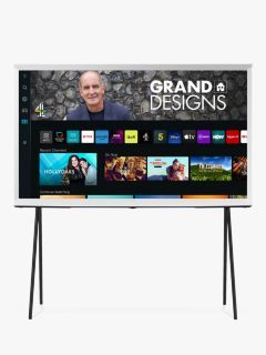 Samsung The Serif (2023) QLED HDR 4K Ultra HD Smart TV, 43 inch with TVPlus & Bouroullec Brothers Design, Cloud White