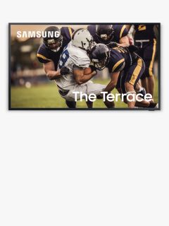 Samsung The Terrace (2023) QLED HDR 2000 4K Ultra HD Smart Outdoor TV, 55 inch with TVPlus, Black