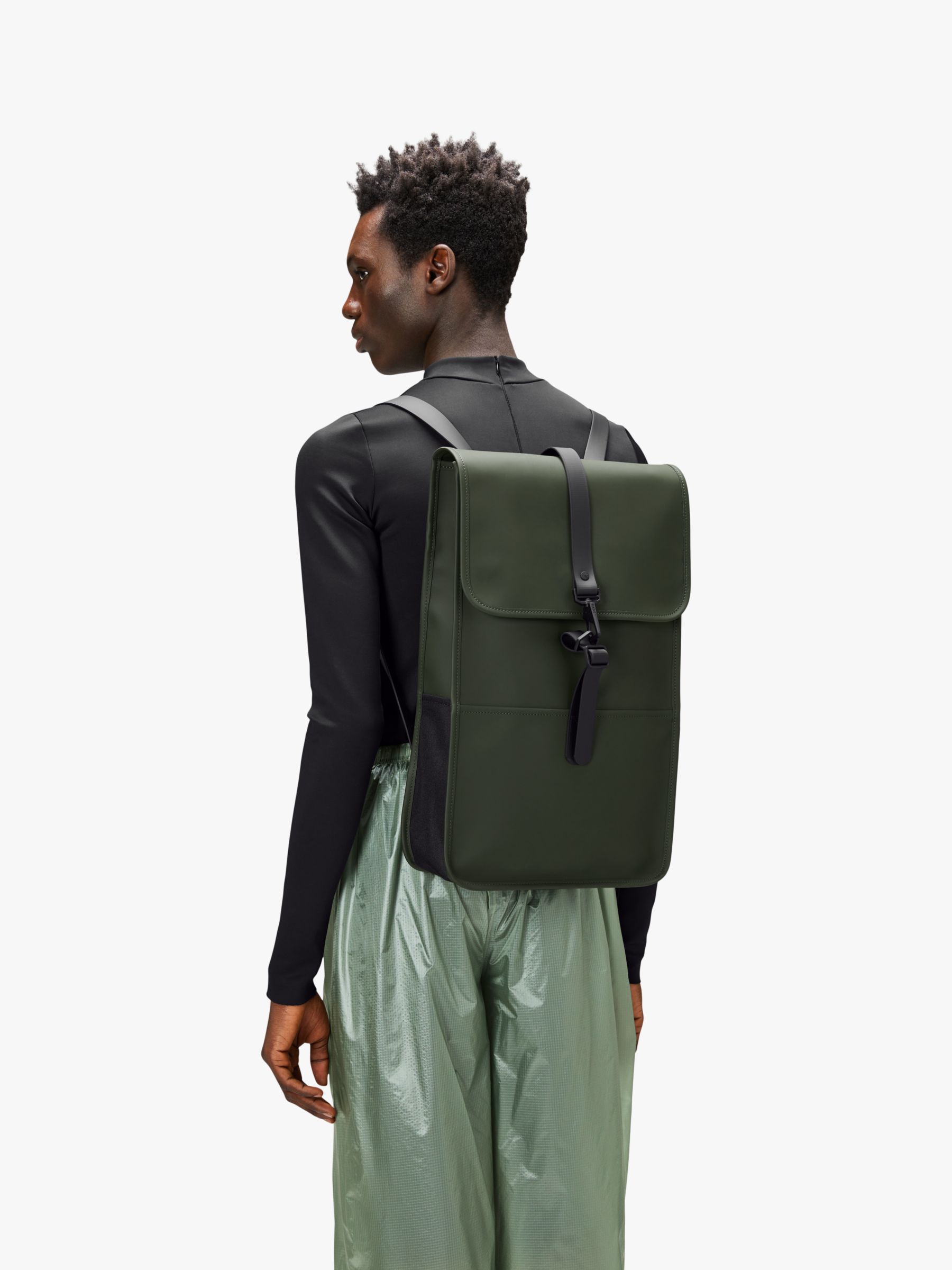 Rains Classic Backpack, Green at John Lewis & Partners