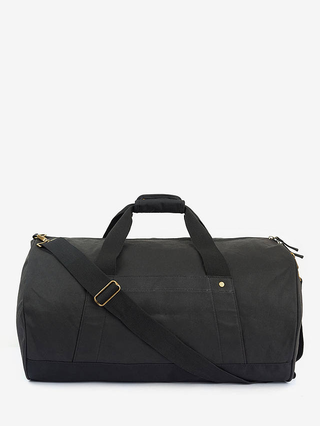 Barbour Barrell Wax Cotton Holdall, Black