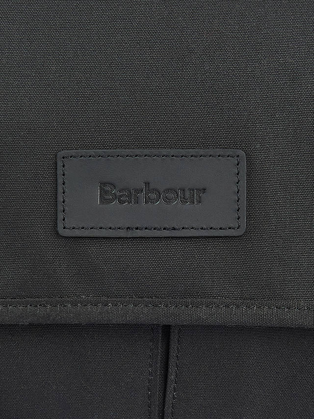 Barbour Essential Wax Messenger Bag, Black