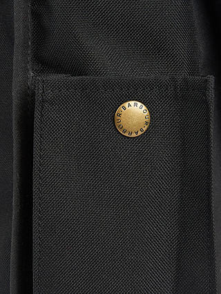 Barbour Essential Wax Messenger Bag, Black