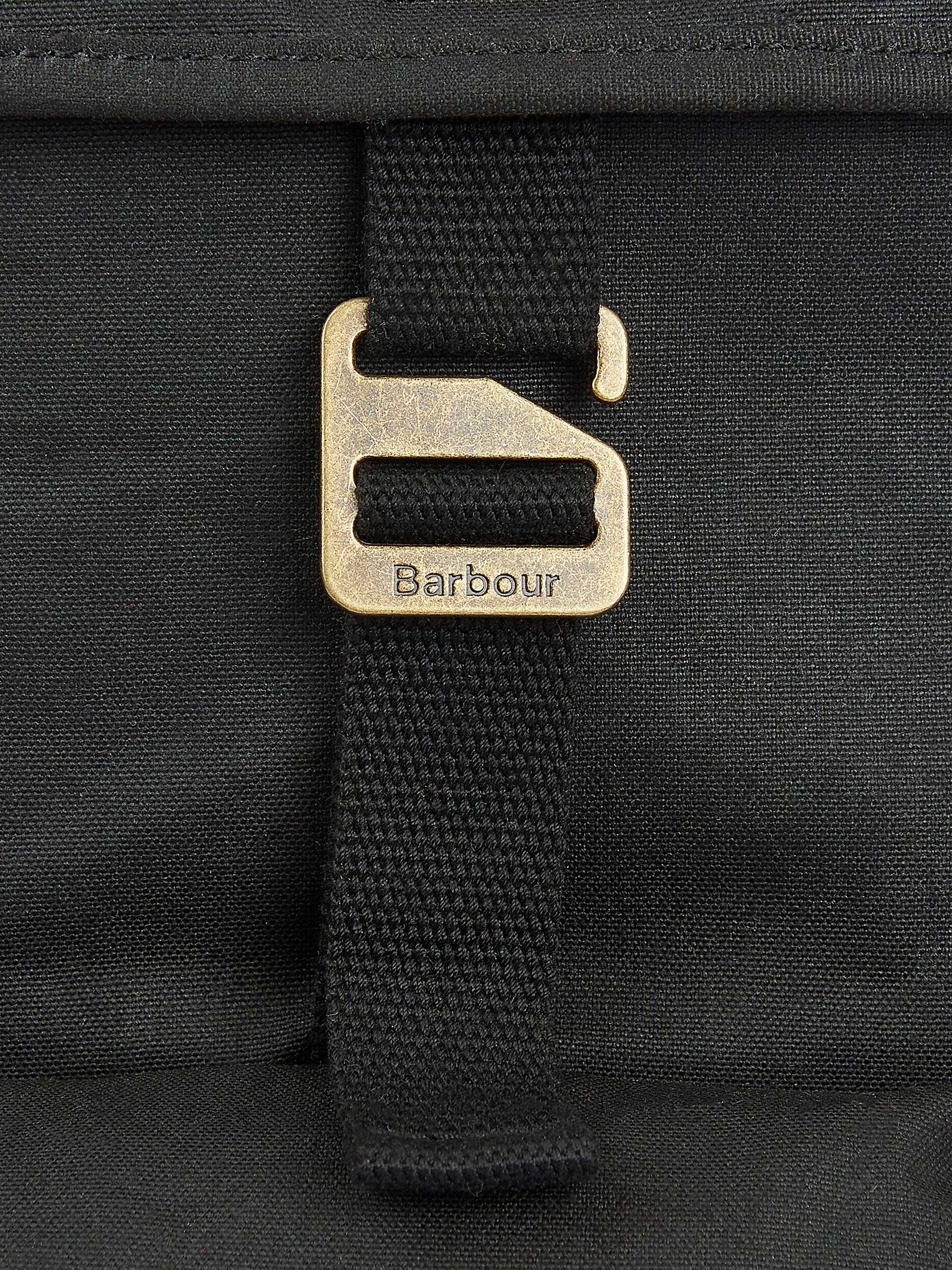 Buy Barbour Essential Wax Backpack, Black Online at johnlewis.com