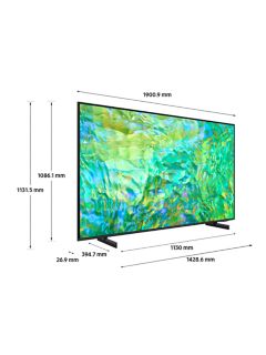Samsung UE85CU8000 (2023) LED HDR 4K Ultra HD Smart TV, 85 inch with TVPlus, Black