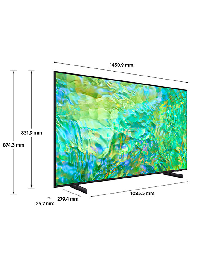 Samsung UE65CU8000 (2023) LED HDR 4K Ultra HD Smart TV, 65 inch with TVPlus, Black
