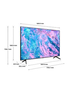 Samsung UE85CU7100 (2023) LED HDR 4K Ultra HD Smart TV, 85 inch with TVPlus, Black