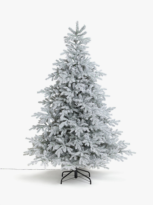 John Lewis Isla Diamond Frost Pre-lit Christmas Tree, 7ft