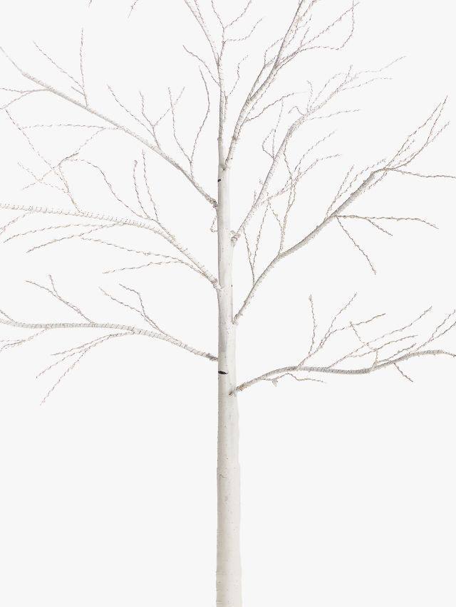 John Lewis White Birch Pre-Lit Twig Tree, 6ft