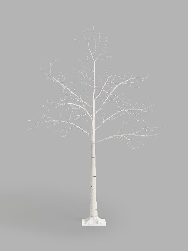 John Lewis Pre-Lit Birch Twig Tree, Pure White, 6ft