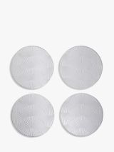 John Lewis Round Marble Coasters Set of 4 White