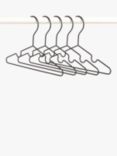 John Lewis Metal Children's Clothes Hangers, Set of 5, Black