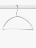 John Lewis Non-Slip Coated Metal Crescent Hangers, Pack of 3, White