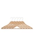 John Lewis Jacket Hangers (FSC Beech), Pack of 6, Natural