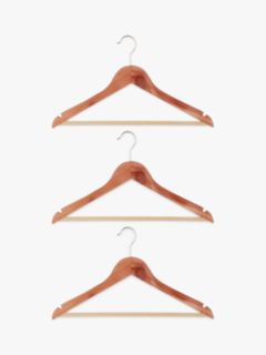 John Lewis Clothes Hangers (FSC Cedar), Pack of 3, Natural