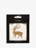John Lewis Winter Fairytale Gold Stag Gift Tags, Pack of 12