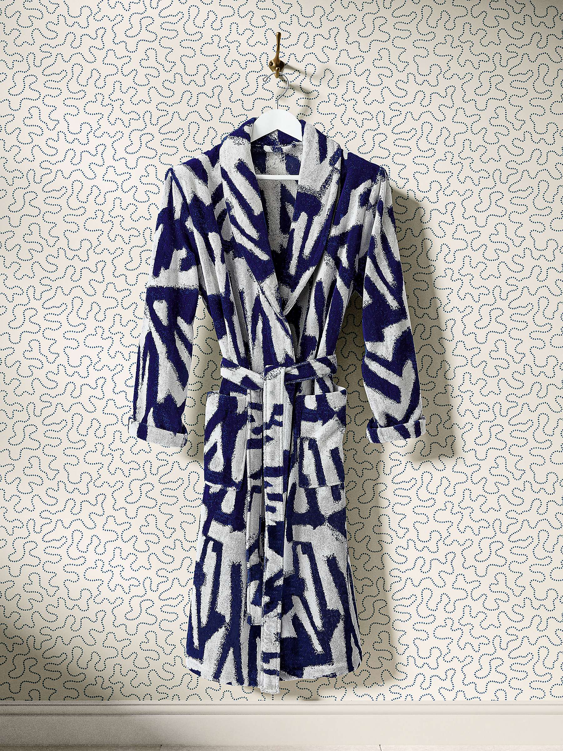 Buy Harlequin x Sophie Robinson Thicket Bath Robe, Lapis Online at johnlewis.com