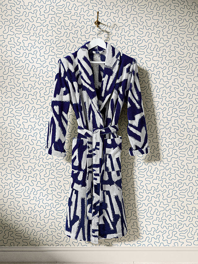 Harlequin x Sophie Robinson Thicket Bath Robe, Lapis, Multi