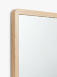 John Lewis Slim Solid Oak Wood Rectangular Wall Mirror, 75 x 50cm, Natural Oak